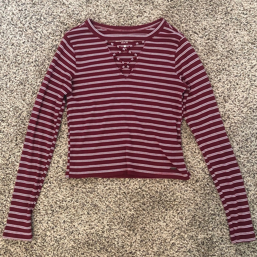 Hollister Ribbed Crop Long Sleeve